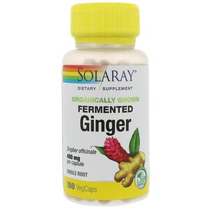 Отзывы о Соларай, Organically Grown Fermented Ginger, 400 mg, 100 VegCaps