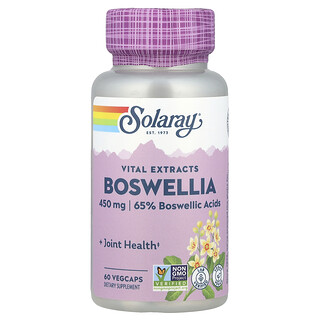 Solaray, Vital Extracts, Boswellia, 450 mg, 60 cápsulas vegetales