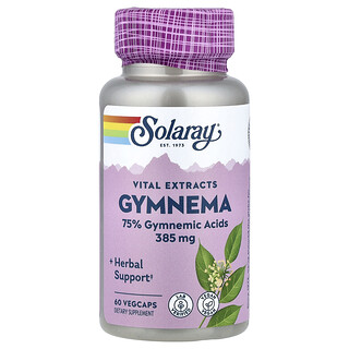 Solaray, Vital Extracts, Gymnema, 385 mg, 60 Bitkisel Kapsül