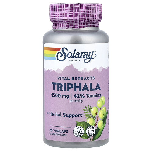 Solaray Vital Extracts, Triphala, 90 VegCaps