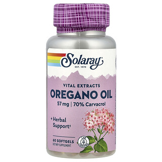 Solaray, Vital Extracts, Oregano Oil, 57 mg, 60 Softgels