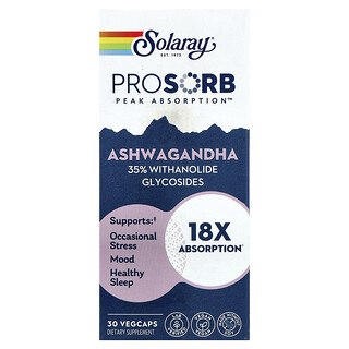 Solaray, Ashwagandha, 30 VegCaps (240 mg per VegCap)