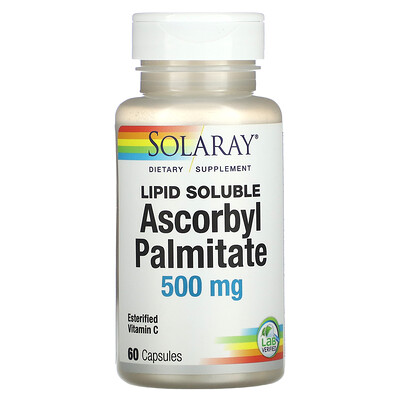 

Solaray, Lipid Soluble Ascorbyl Palmitate, 500 mg, 60 Capsules
