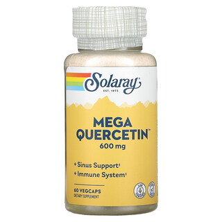 Solaray, Mega Quercetin, 600 mg, 60 cápsulas vegetales