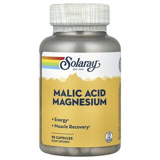 Solaray, Acide malique et magnésium, 90 capsules