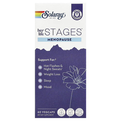 Solaray Her Life Stages Menopause Vitamin | 60 Veg Caps | Women's Health