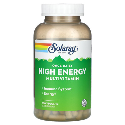 Solaray Once Daily High Energy мультивитаминный комплекс 180 растительных капсул
