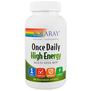 Solaray, Solaray, Энергия на целый день, Мультивитамины, 180 вегетарианских капсул