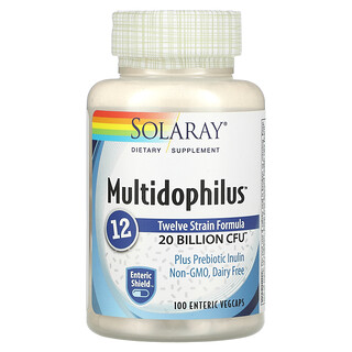 Solaray, Multidophilus 12 Strain Formula, 20 Billion CFU, 100 Enteric VegCaps