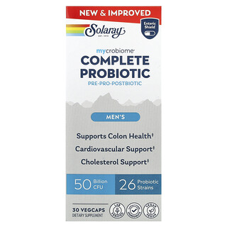 Solaray, Mycrobiome®, 컴플리트 프로바이오틱, 남성용, 베지 캡슐 30정
