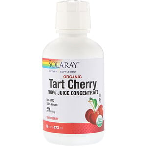 Отзывы о Соларай, Organic Tart Cherry, 100% Juice Concentrate, 16 fl oz (473 ml)
