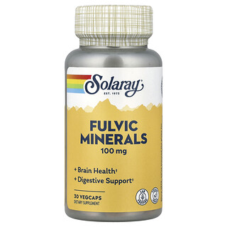 Solaray, Minéraux fulviques, 100 mg, 30 capsules végétariennes