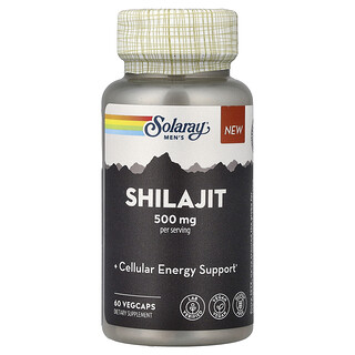 Solaray, Shilajit para hombres, 60 cápsulas vegetales (250 mg por cápsula)