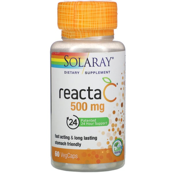 Reacta-C, 500 мг, 60 капсул на растительной основе