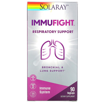 Solaray ImmuFight, Respiratory Support, 90 VegCaps