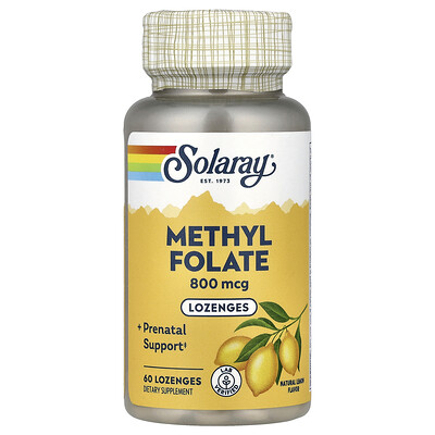 Product Image for Solaray, Methyl Folate, Lemon, 800 mcg, 60 Lozenges