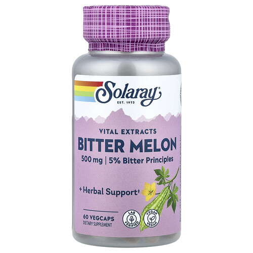Solaray Vital Extracts, Bitter Melon , 500 mg, 60 VegCaps
