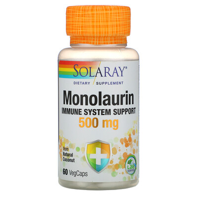 Solaray Монолаурин, 500 мг, 60 вегетарианских капсул