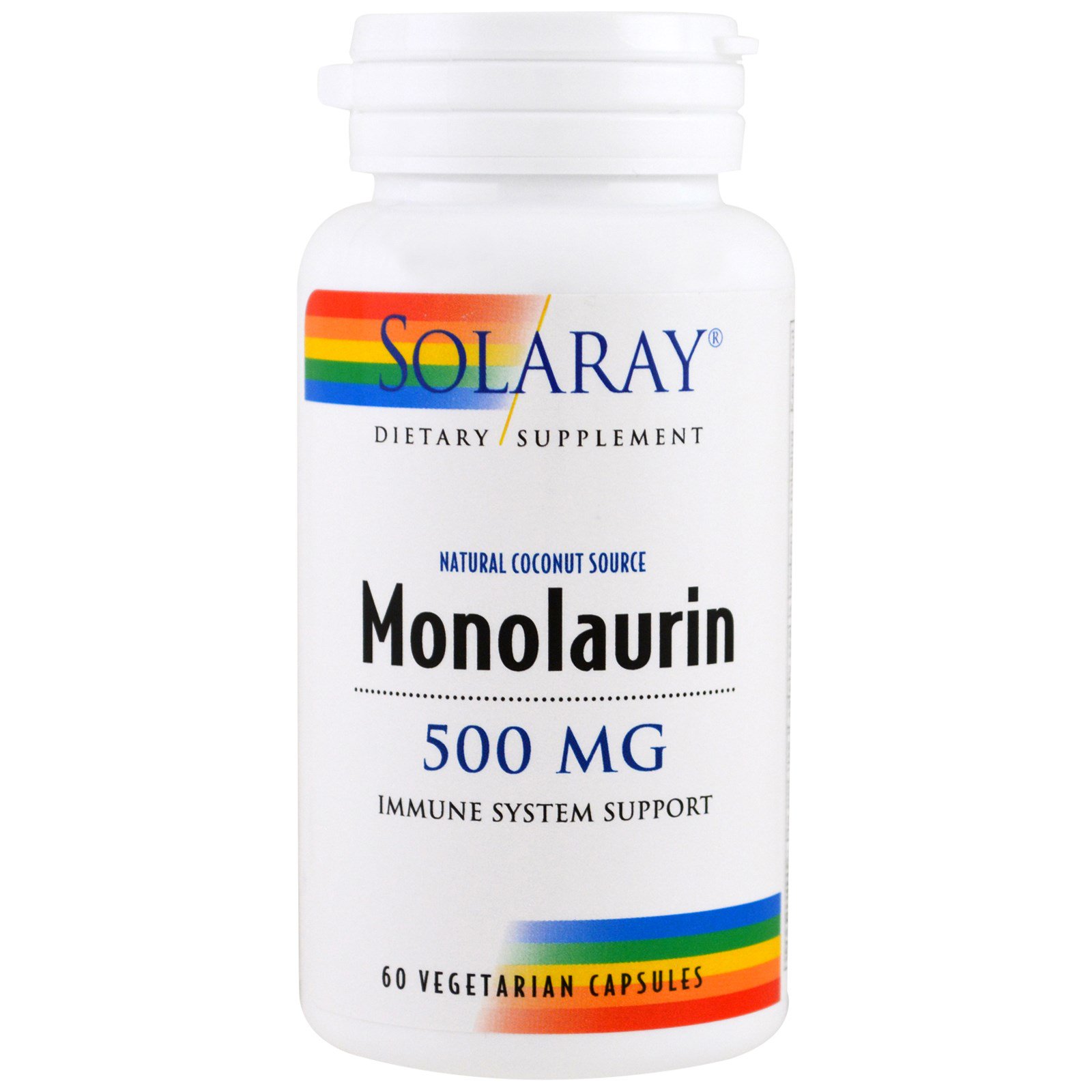 Solaray, Monolaurin, 500 mg, 60 Vegetarian Capsules - iHerb