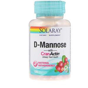 Отзывы о Соларай, D-Mannose with CranActin, Urinary Tract Health, 120 VegCaps