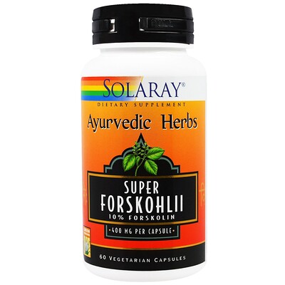 

Solaray Ayurvedic Herbs, Super Forskohlii, 400 mg, 60 Vegetarian Capsules