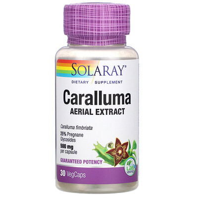 Solaray Caralluma Aerial Extract, 500 mg, 30 VegCaps