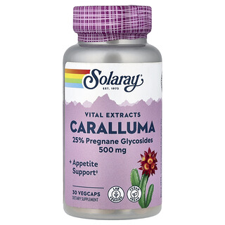 سولاراي‏, خلاصات حيوية ، Caralluma ، 500 ملجم ، 30 كبسولة نباتية