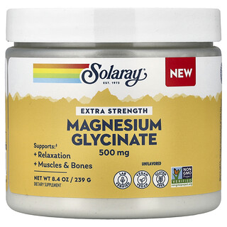 Solaray, Glicinato de magnesio, Sin sabor, 239 g (8,4 oz)