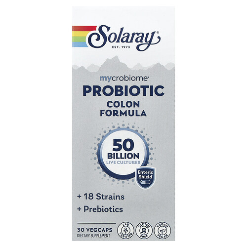 Solaray Mycrobiome® Probiotic, Colon Formula, 30 VegCaps