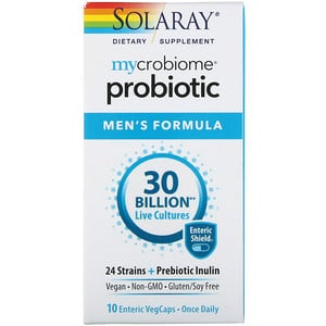 Соларай, Mycrobiome, Probiotic Men's Formula, 30 Billion, 10 Enteric VegCaps отзывы