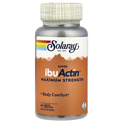 Solaray , Super Ibuactin™, Maximum Strength, 60 Liquid Vegcaps