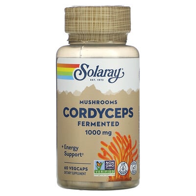 

Solaray Cordyceps Fermented Mushrooms 500 mg 60 VegCaps