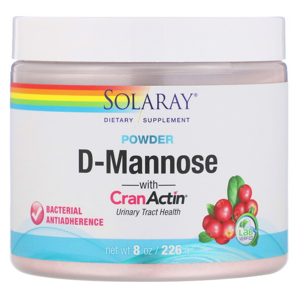 Solaray‏, D-Mannose with CranActin Powder, 2,000 mg, 8 oz (226 g)