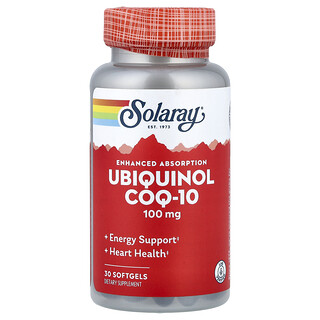 سولاراي‏, يوبيكوينول CoQ10 ، معزز الامتصاص ، 100 ملجم ، 30 كبسولة هلامية
