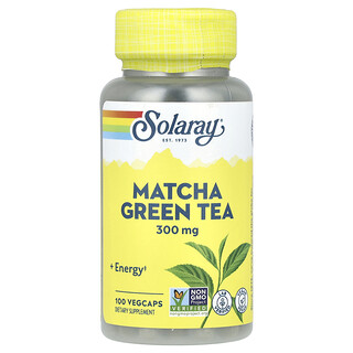 Solaray, 抹茶綠茶，300 毫克，100 粒素食膠囊