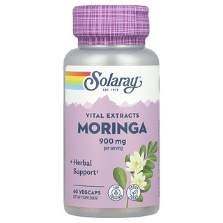 Solaray, Moringa, 60 kasviskapselia (450 mg kapselia kohden)