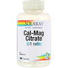 Solaray, Cal-Mag-Citrat, 2:1 Verhältnis mit Vitamin D3, 180 Kapseln