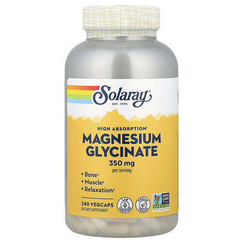 Solaray High Absorption Magnesium Glycinate, 240 VegCaps