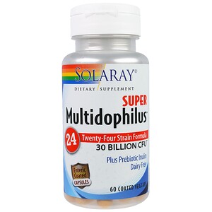 Отзывы о Соларай, Super Multidophilus 24, 30 Billion CFU, 60 Coated Vegcaps