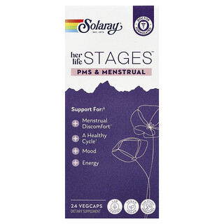 Solaray, Her Life Stages™, PMS & Menstrual, 24 VegCaps