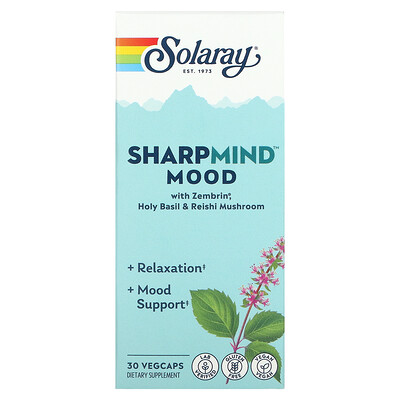

Solaray SharpMind Mood, 30 растительных капсул