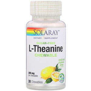 Отзывы о Соларай, L-Theanine, Sugar Free, Natural Lemon-Lime Flavor, 200 mg, 30 Chewables