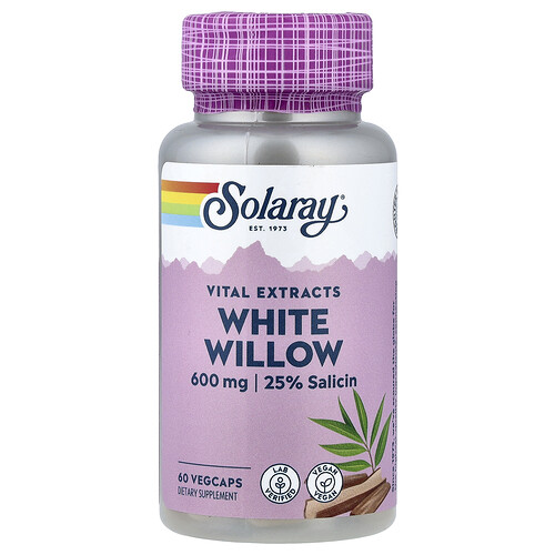 Solaray Vital Extracts, White Willow, 60 VegCaps