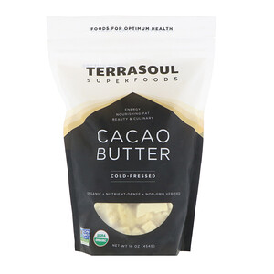 Отзывы о Terrasoul Superfoods, Cacao Butter, Cold-Pressed, 16 oz (454 g)