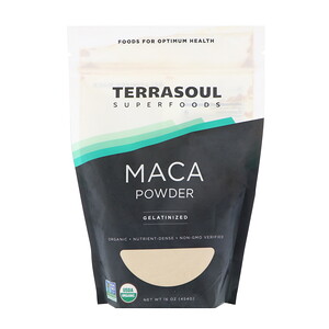 Отзывы о Terrasoul Superfoods, Maca Powder, Gelatinized, 16 oz (454 g)