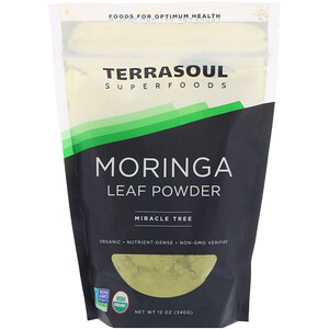 Отзывы о Terrasoul Superfoods, Moringa Leaf Powder, Miracle Tree, 12 oz (340 g)