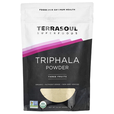 Terrasoul Superfoods  Triphala Powder  Three Fruits  16 oz (454 g)
