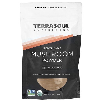Terrasoul Superfoods  Lion's Mane Mushroom Powder  5.5 oz. (156 g)