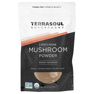 Terrasoul Superfoods, Hongo melena de león en polvo, 5,5 oz (156 g)