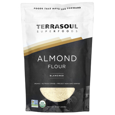 Terrasoul Superfoods  Almond Flour  Blanched  16 oz (454 g)